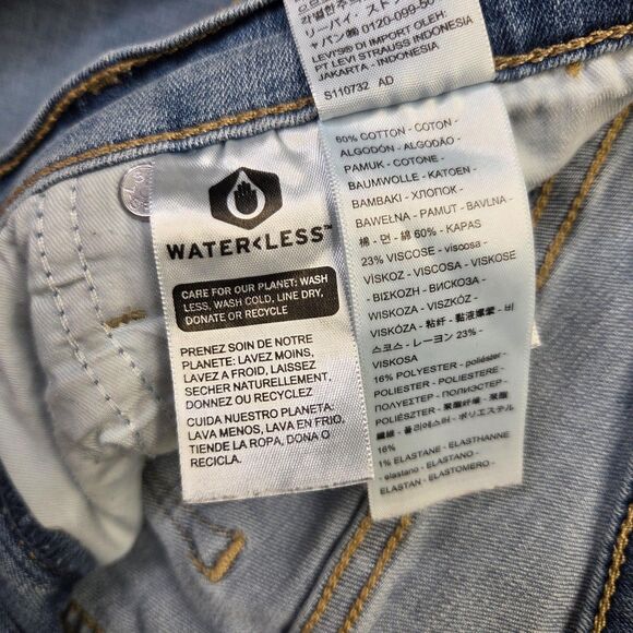 Levi's 315 Shaping Bootcut Jeans Womens 31 Light Wash Stretch Denim Minimalist - Picture 10 of 15